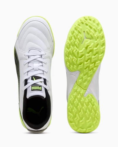 Scarpe Calcio CALCETTO Puma Pressing IV Turf Trainers uomo Bianco Giallo - Football boots Puma Pressing IV Turf Trainers Mens White Yellow - Chaussures de football Puma Pressing IV Turf Trainers Homme Blanc Jaune - Fußballschuhe Puma Pressing IV Turf Trainer Herren Weiß Gelb