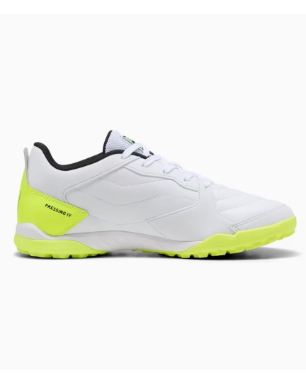 Scarpe Calcio CALCETTO Puma Pressing IV Turf Trainers uomo Bianco Giallo - Football boots Puma Pressing IV Turf Trainers Mens White Yellow - Chaussures de football Puma Pressing IV Turf Trainers Homme Blanc Jaune - Fußballschuhe Puma Pressing IV Turf Trainer Herren Weiß Gelb