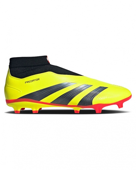 Scarpe Calcio Adidas Predator League Laceless FG firm Ground Uomo Giallo Nero Rosso - Football boots cleats Adidas Predator League Laceless FG Firm Ground Mens  Yellow Black Red - Chaussures de football bottes Adidas Predator League sans lacets, terrain ferme, pour homme, jaune, noir et rouge - Adidas Predator League Laceless FG Fußballschuhe für festen Boden, Herren, Gelb, Schwarz, Rot