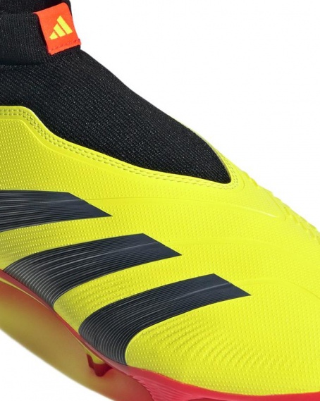 Scarpe Calcio Adidas Predator League Laceless FG firm Ground Uomo Giallo Nero Rosso - Football boots cleats Adidas Predator League Laceless FG Firm Ground Mens  Yellow Black Red - Chaussures de football bottes Adidas Predator League sans lacets, terrain ferme, pour homme, jaune, noir et rouge - Adidas Predator League Laceless FG Fußballschuhe für festen Boden, Herren, Gelb, Schwarz, Rot