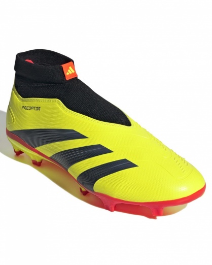 Scarpe Calcio Adidas Predator League Laceless FG firm Ground Uomo Giallo Nero Rosso - Football boots cleats Adidas Predator League Laceless FG Firm Ground Mens  Yellow Black Red - Chaussures de football bottes Adidas Predator League sans lacets, terrain ferme, pour homme, jaune, noir et rouge - Adidas Predator League Laceless FG Fußballschuhe für festen Boden, Herren, Gelb, Schwarz, Rot