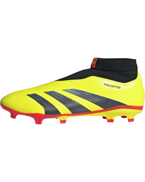 Scarpe Calcio Adidas Predator League Laceless FG firm Ground Uomo Giallo Nero Rosso - Football boots cleats Adidas Predator League Laceless FG Firm Ground Mens  Yellow Black Red - Chaussures de football bottes Adidas Predator League sans lacets, terrain ferme, pour homme, jaune, noir et rouge - Adidas Predator League Laceless FG Fußballschuhe für festen Boden, Herren, Gelb, Schwarz, Rot