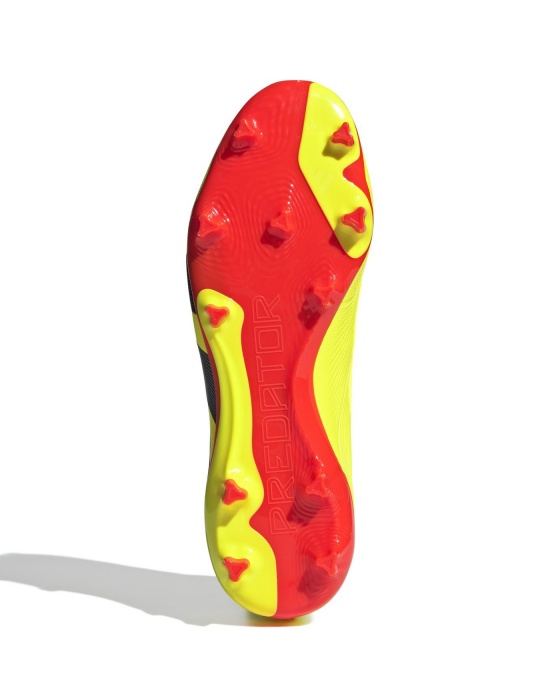 Scarpe Calcio Adidas Predator League Laceless FG firm Ground Uomo Giallo Nero Rosso - Football boots cleats Adidas Predator League Laceless FG Firm Ground Mens  Yellow Black Red - Chaussures de football bottes Adidas Predator League sans lacets, terrain ferme, pour homme, jaune, noir et rouge - Adidas Predator League Laceless FG Fußballschuhe für festen Boden, Herren, Gelb, Schwarz, Rot