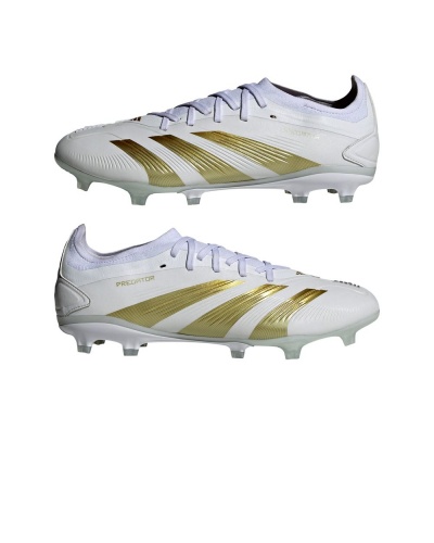 Scarpe Calcio Adidas Predator Predator PRO FG Bianco Oro - Football Boots Cleats Adidas Predator Predator PRO FG White Gold - Chaussures de football Bottes Adidas Predator Predator PRO FG Blanc Or - Fußballschuhe Adidas Predator Predator PRO FG Weiß Gold