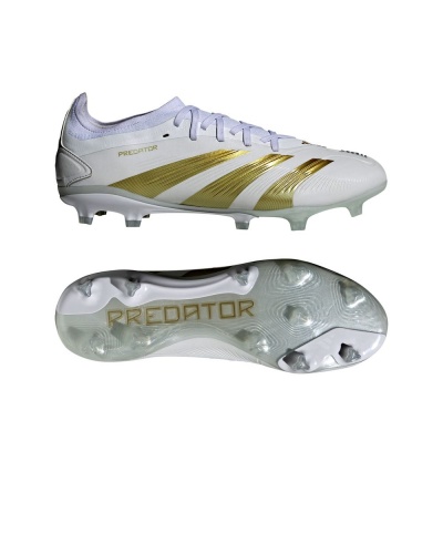 Scarpe Calcio Adidas Predator Predator PRO FG Bianco Oro - Football Boots Cleats Adidas Predator Predator PRO FG White Gold - Chaussures de football Bottes Adidas Predator Predator PRO FG Blanc Or - Fußballschuhe Adidas Predator Predator PRO FG Weiß Gold