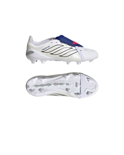 Scarpe da calcio ADIDAS Predator League Fold-Over Tongue Firm Ground Kids Bianco - Football Boots cleats ADIDAS Predator League Fold-Over Tongue Firm Ground Kids White - Chaussures de football bottes ADIDAS Predator League, languette repliable, terrain ferme, enfant, blanches - Fußballschuhe mit Stollen ADIDAS Predator League Fold-Over Tongue Firm Ground Kinder Weiß