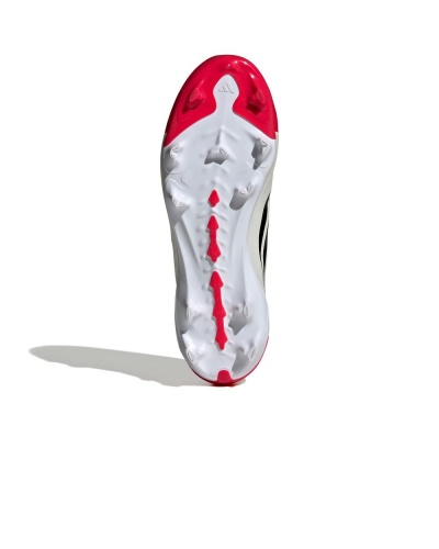 Scarpe da calcio ADIDAS Predator League Laceless FG MG Kids Junior Bianco Rosso - Football boots cleats ADIDAS Predator League Laceless FG MG Kids Junior White Red - Chaussures de football Bottes ADIDAS Predator League Laceless FG MG Enfant Junior Blanc Rouge - Fußballschuhe Stollen ADIDAS Predator League Schnürlos FG MG Kinder Junior Weiß Rot