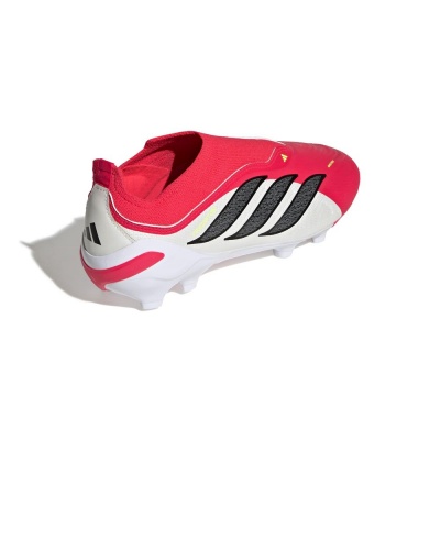 Scarpe da calcio ADIDAS Predator League Laceless FG MG Kids Junior Bianco Rosso - Football boots cleats ADIDAS Predator League Laceless FG MG Kids Junior White Red - Chaussures de football Bottes ADIDAS Predator League Laceless FG MG Enfant Junior Blanc Rouge - Fußballschuhe Stollen ADIDAS Predator League Schnürlos FG MG Kinder Junior Weiß Rot