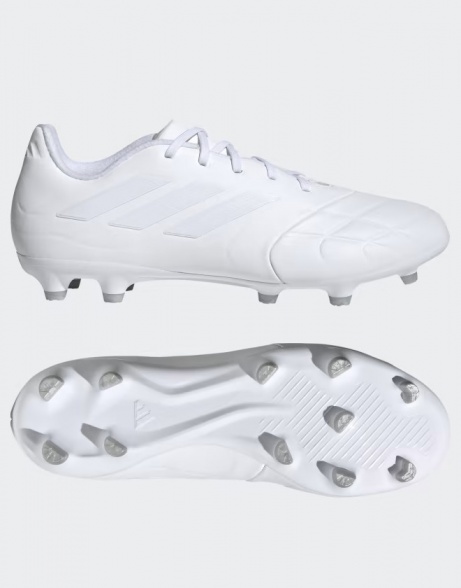Scarpe calcio Adidas PURE.3 FG Vera pelle Uomo Total White PEARLICED pack - Football boots Adidas PURE.3 FG Real leather Man Total White PEARLICED pack - Chaussures de football Adidas PURE.3 FG Cuir véritable Homme Total Blanc PEARLICED pack - Fußballschuhe Adidas PURE.3 FG Echtleder Man Total White PEARLICED Pack