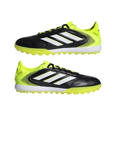 Scarpe Calcio Calcetto Adidas Copa Pure III pro Turf Uomo Vera Pelle Top Di gamma Nero Fluo - Football boots Shoes Adidas Copa Pure III Pro Turf Mens Top of the Range, Genuine Leather Fluorescent Black - Chaussures de football Adidas Copa Pure III Pro Turf pour homme, haut de gamme, cuir véritable noir fluorescent - Adidas Copa Pure III Pro Turf Fußballschuhe für Herren, Topmodell, Echtleder, fluoreszierendes Schwarz