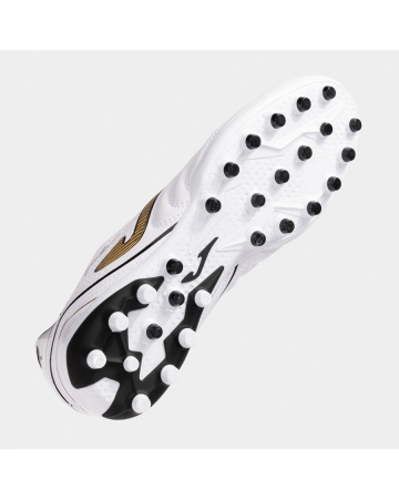 Scarpe Calcetto Joma AGUILA 2502 AG Artificial Grass Uomo Bianco Oro - Footabll boots cleats Joma AGUILA 2502 AG Artificial Grass Men White Gold - Chaussures de football bottes Joma AGUILA 2502 AG pour homme, gazon artificiel, blanc et or. - Fußballschuhe Joma AGUILA 2502 AG Kunstrasen Herren Weiß Gold