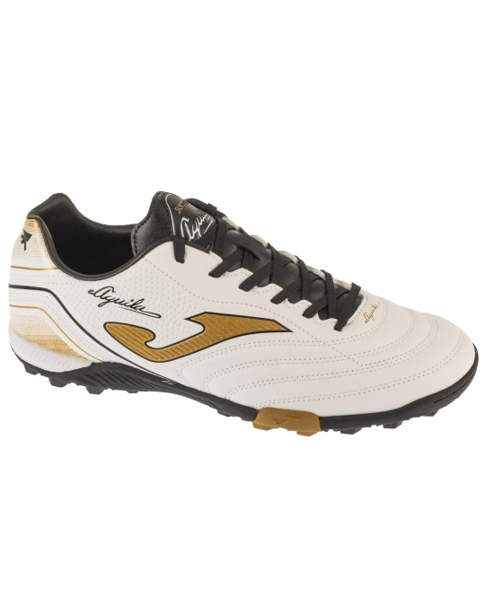 Scarpe Calcetto Joma AGUILA 2502 Turf Bianco oro Uomo - Football boots Shoes Joma AGUILA 2502 Turf White Gold Men - Chaussures de football Joma AGUILA 2502 Turf Blanc Or Homme - Fußballschuhe Joma AGUILA 2502 Turf Weiß Gold Herren