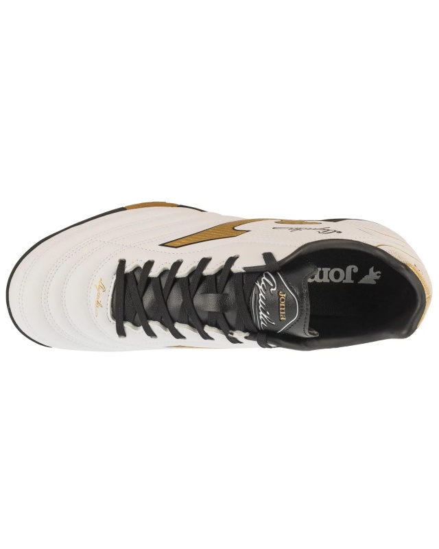 Scarpe Calcetto Joma AGUILA 2502 Turf Bianco oro Uomo - Football boots Shoes Joma AGUILA 2502 Turf White Gold Men - Chaussures de football Joma AGUILA 2502 Turf Blanc Or Homme - Fußballschuhe Joma AGUILA 2502 Turf Weiß Gold Herren