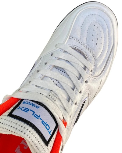 Scarpe Calcetto Joma Top Flex 2532 Indoor sala Futsal vera pelle Uomo Bianco - Futsal Football boots Joma Top Flex 2532 Indoor Real Leather Men White - Chaussures de football futsal Joma Top Flex 2532 Indoor Real Leather Homme Blanc - Futsal-Fußballschuhe Joma Top Flex 2532 Indoor Echtleder Herren Weiß