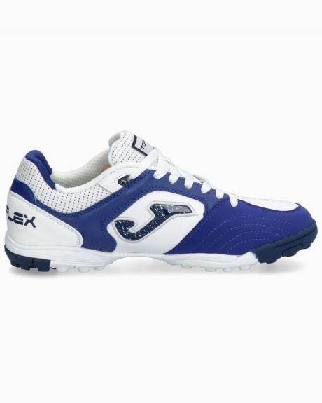 Scarpe Calcetto Joma Top Flex 2534 Turf vera pelle Top Di Gamma Uomo Bianco Blue - Football boots Cleats Joma Top Flex 2534 Turf Genuine Leather Mens White Blue - Chaussures de football Bottes Joma Top Flex 2534 Turf en cuir véritable pour homme, blanches et bleues. - Fußballschuhe Joma Top Flex 2534 Turf Echtleder Herren Weiß Blau