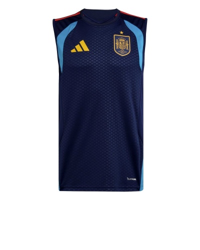 MAGLIA Allenamento smanicato canotta SPAGNA FEF Adidas Tiro 26 uomo Mondiali 2026 Blue Navy - SPAIN FEF Adidas Tiro 26 Men's Sleeveless Training Jersey 2026 World Cup ClimaCool Navy Blue - ESPAGNE FEF Adidas Tiro 26 Maillot d'entraînement sans manches pour homme Coupe du Monde 2026 ClimaCool Bleu marine - SPANIEN FEF Adidas Tiro 26 Herren-Trainingsshirt ärmellos WM 2026 ClimaCool Marineblau