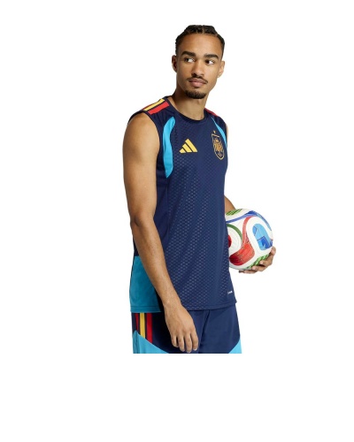 MAGLIA Allenamento smanicato canotta SPAGNA FEF Adidas Tiro 26 uomo Mondiali 2026 Blue Navy - SPAIN FEF Adidas Tiro 26 Men's Sleeveless Training Jersey 2026 World Cup ClimaCool Navy Blue - ESPAGNE FEF Adidas Tiro 26 Maillot d'entraînement sans manches pour homme Coupe du Monde 2026 ClimaCool Bleu marine - SPANIEN FEF Adidas Tiro 26 Herren-Trainingsshirt ärmellos WM 2026 ClimaCool Marineblau