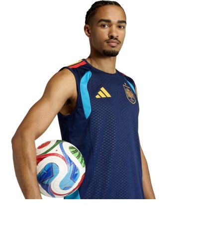 MAGLIA Allenamento smanicato canotta SPAGNA FEF Adidas Tiro 26 uomo Mondiali 2026 Blue Navy - SPAIN FEF Adidas Tiro 26 Men's Sleeveless Training Jersey 2026 World Cup ClimaCool Navy Blue - ESPAGNE FEF Adidas Tiro 26 Maillot d'entraînement sans manches pour homme Coupe du Monde 2026 ClimaCool Bleu marine - SPANIEN FEF Adidas Tiro 26 Herren-Trainingsshirt ärmellos WM 2026 ClimaCool Marineblau