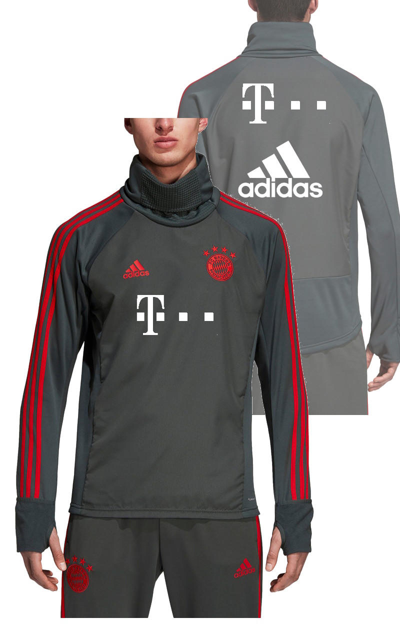 Bayern Munchen Adidas T-Mobile sponsor Training Sweatshirt Warm Top grau Bayern Munchen Adidas T-Mobile sponsor Training Sweatshirt Warm Top grau