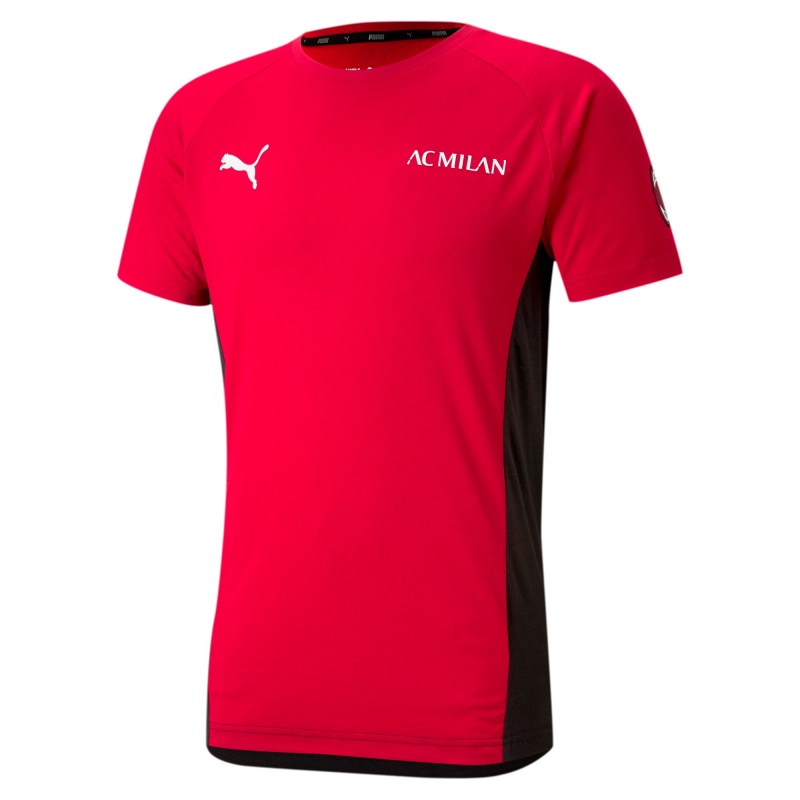 Ac Milan Puma Maglia Maglietta T-Shirt UOMO DryCell Rosso ...