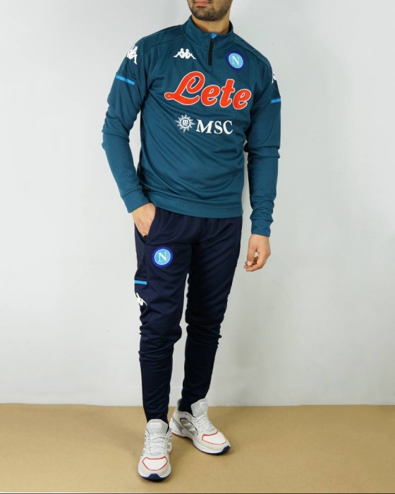 SSC Napoli Naples Kappa Survetement Training Cou haut ...