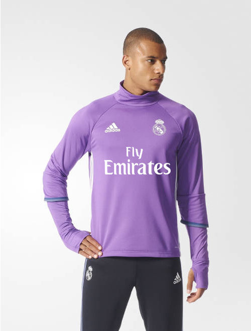 Fly Emirates Real Madrid Adidas Training Sweatshirt Felpa Purple Men ...